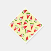 スイカの水色かわいいフルーツ スタンダードカクテルナプキン (角)