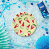 スイカの水色かわいいフルーツ ペーパープレート (パーティー)