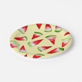 スイカの水色かわいいフルーツ ペーパープレート (アングル)