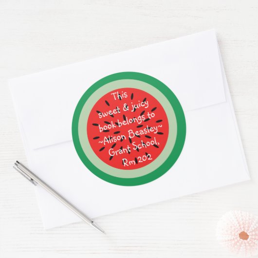 スイカの漫画の芸術教科書は次のものだ ラウンドシール (封筒)