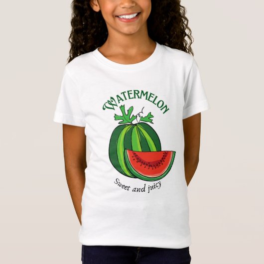 スイカの甘い夏の気分 Tシャツ (正面)