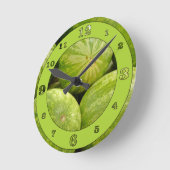 スイカの番号付き ラウンド壁時計 (傾斜)