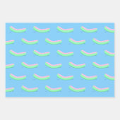 スイカの皮と種子かわいい食品 ラッピングペーパーシート (正面)