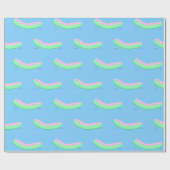 スイカの皮と種子かわいい食品 ラッピングペーパー (フラット)