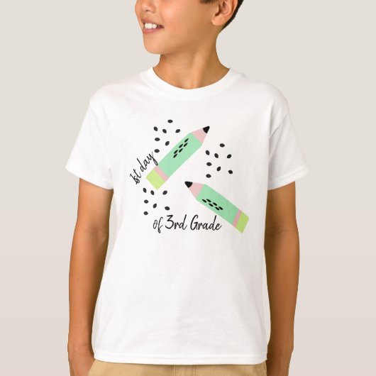 スイカの種のバックトゥスクール子供の学年 Tシャツ (正面)