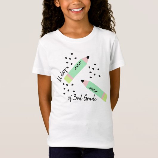 スイカの種のバックトゥスクール キッズの初登校 Tシャツ (正面)