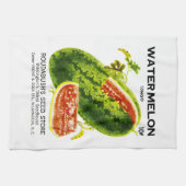 スイカの種の包みのラベル キッチンタオル (横)