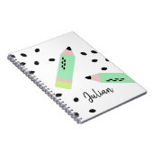 スイカの種 学校に戻る 子供の名前 ノートブック (右側)