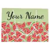 スイカの緑の名前 ラージペーパーバッグ (裏面)