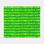 スイカの緑の夏のフルーツの皮パターン フリースブランケット (正面(横))