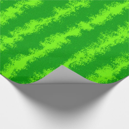 スイカの緑の夏のフルーツの皮パターン ラッピングペーパー (角)