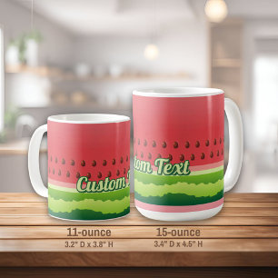 スイカの背景コーヒーマグ コーヒーマグカップ
