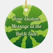 スイカの背景 セラミックオーナメント (裏面)