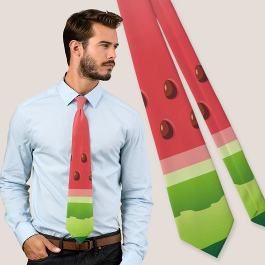 スイカの背景 ネクタイ