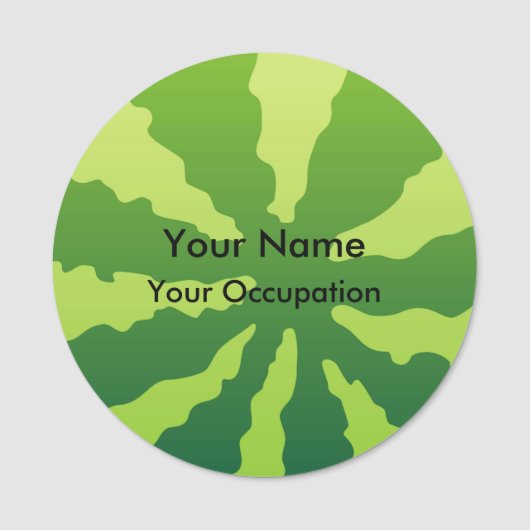 スイカの背景 名札 (正面)