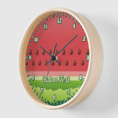 スイカの背景 壁時計 (傾斜)