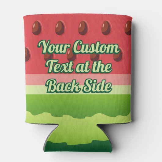 スイカの背景 缶クーラー (裏面)