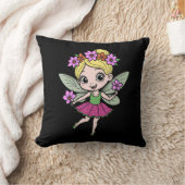 スイカの花の妖精のスローピロー クッション (ブランケット)