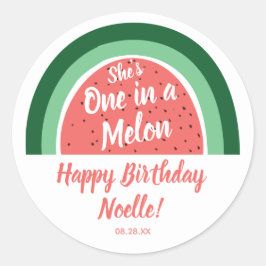 スイカの虹、彼女はメロンの一つ、誕生日 ラウンドシール