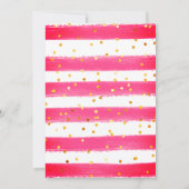 スイカの蝶の女の子1歳の誕生日 招待状 (裏面)