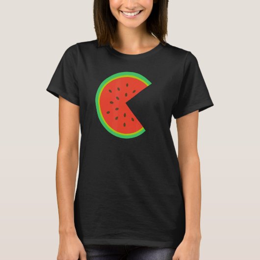 スイカの衣装スイカのスライス対マッチン Tシャツ (正面)