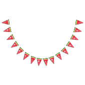 スイカの誕生日の旗布のメロンのパーティーの夏 バンティングフラッグ (全)