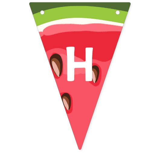 スイカの誕生日の旗布のメロンのパーティーの夏 バンティングフラッグ (第2の旗)