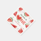スイカの誕生日ナプキン One in a Melon スタンダードカクテルナプキン (角)
