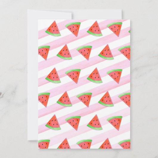 スイカの誕生日パーティーの招待状 招待状 (裏面)