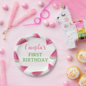 スイカの誕生日パーティー おめでとう! ペーパープレート (パーティー)