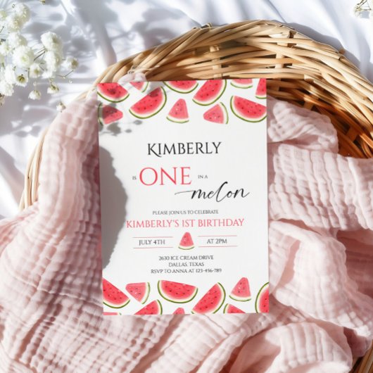 スイカの誕生日パーティー ワン インメロン 誕生日パーティー 招待状