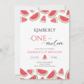 スイカの誕生日パーティー ワン インメロン 誕生日パーティー 招待状 (正面)