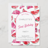 スイカの誕生日パーティー 招待状 (正面)