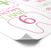 スイカの誕生日ボードにスイカ1つ ポスター (角)