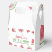 スイカの誕生日会のお願い箱にスイカ1個 フェイバーボックス (オープン)