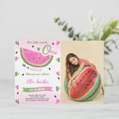 スイカの誕生日写真招待状 招待状 (スタンド正面)