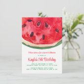 スイカの誕生日招待状 招待状 (スタンド正面)