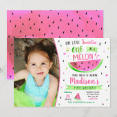 スイカの誕生日招待状 招待状 (正面/裏面)