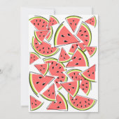 スイカの誘パターン(の模様が)あるい返し 招待状 (裏面)