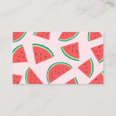 スイカの赤ちゃんシャワーどのように大きいママの腹 エンクロージャーカード (裏面)