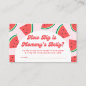 スイカの赤ちゃんシャワーどのように大きいママの腹 エンクロージャーカード (正面)