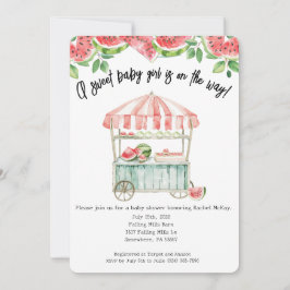 スイカの赤ちゃん女の子の招待状 招待状