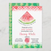 スイカの赤ちゃん歓迎会の招待状 招待状 (正面/裏面)