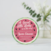 スイカの赤ちゃん 夏のベイビーシャワー 招待状 (スタンド正面)