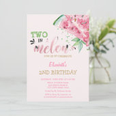スイカの2歳の誕生日おめでとうTwo+In+A+Melon 招待状 (スタンド正面)