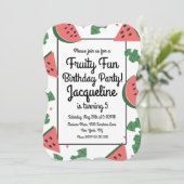 スイカはっきりしたサマーフルーティ誕生日 招待状 (スタンド正面)