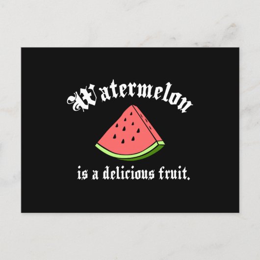 スイカは美味しい果物だ ポストカード (正面)