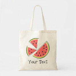 スイカは「文字」のトートバックをスライスします トートバッグ