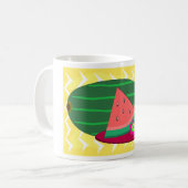 スイカをプレートマグカップ コーヒーマグカップ (正面左)