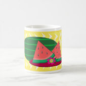 スイカをプレートマグカップ コーヒーマグカップ (中央)